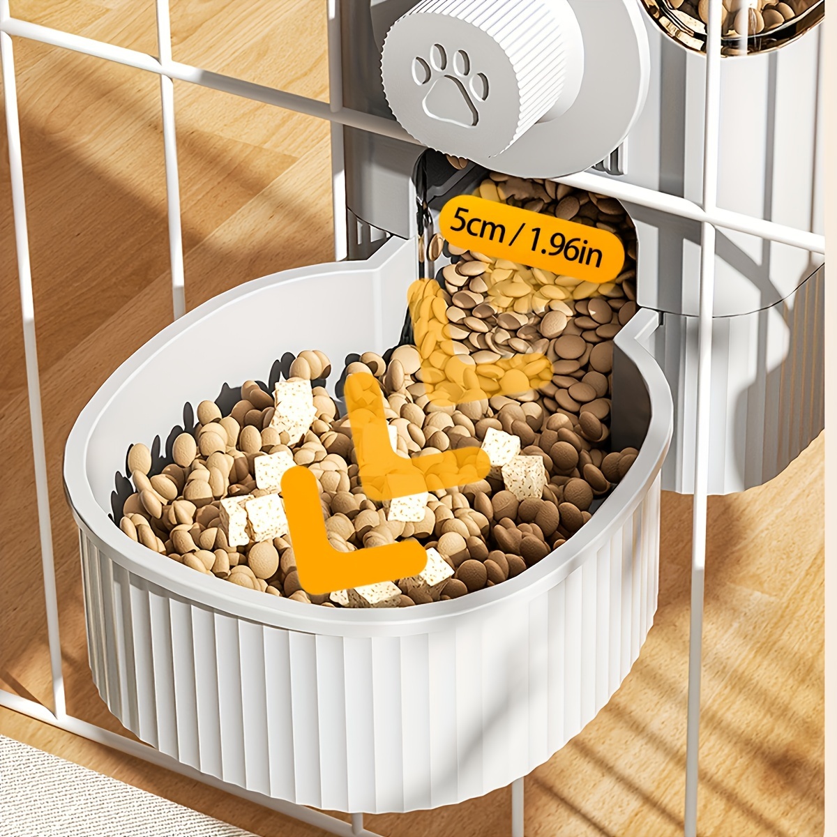

1pc Hanging Automatic Pet Food Feeder/water Dispenser For Dog Cat Small Pet Hamster, Large Capacity Gravity Auto Feeder Drinking Fountain With Bowl For Cage
