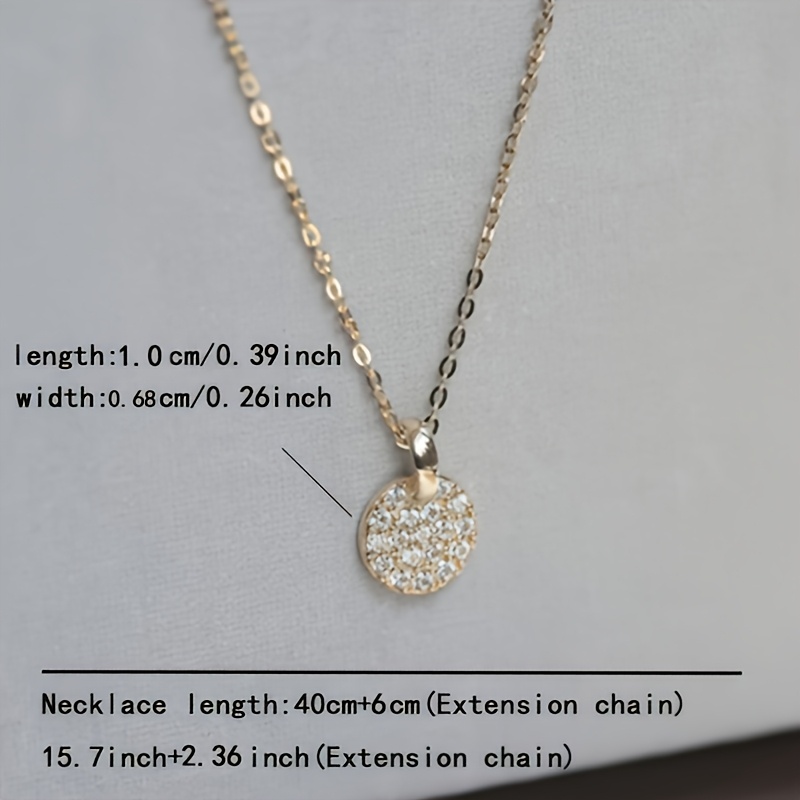 Women's 925 Silver Light Luxury Round Plate Necklace