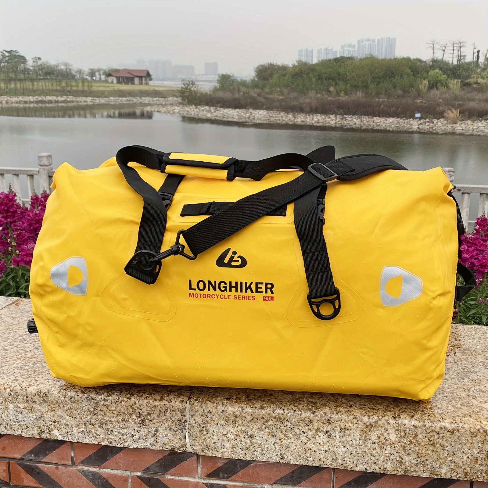 Image of Large High Quality Duffel Bag Heavy Duty Dry Duffle Bags For Motorcycling, Rafting, Boating, Sup, Kayaking, Travel, 90l