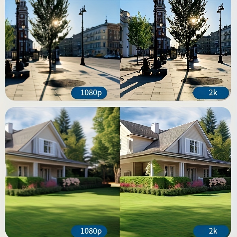 4mp Solar Security Camera Wireless Outdoor, 2.5k Solar/battery Powered