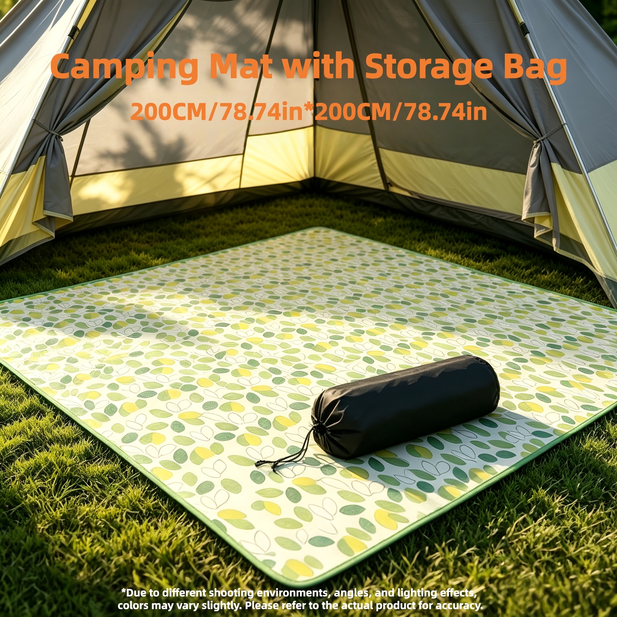 TEMU Multi-functional Outdoor Camping Pad With Storage Bag, Large Size, For Multiple Users, 3 Colors Available. Foldable And Lightweight, Backpack