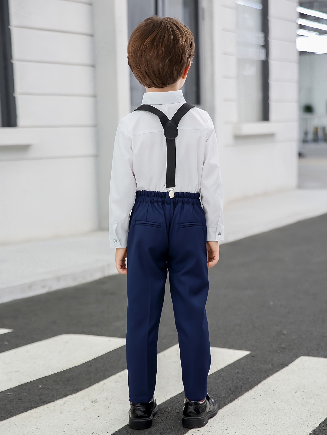 princess polly baby blue dress 4pcs set shirt trousers suspenders bow tie boys dress suit