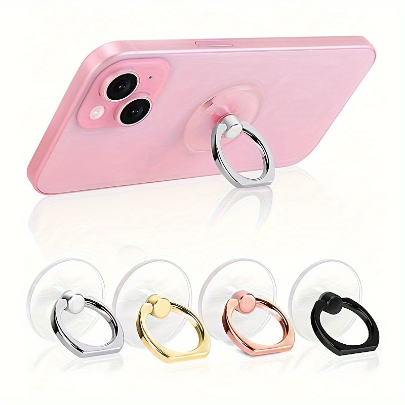 

Transparent Phone Ring Holder With 360° Rotation, Compatible With Most Smartphones And Tablets