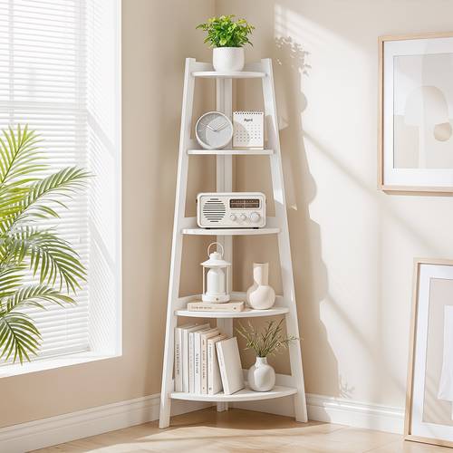 1pc 5 tier scandinavian style multi functional corner shelf with baskets shelves and drawers space saving modern plastic storage cabinet for balcony and more home storage balcony organizer contemporary cabinet sleek shelving lightweight shelf durable construction storage baskets multitier shelf apartment storage urban corner shelves
