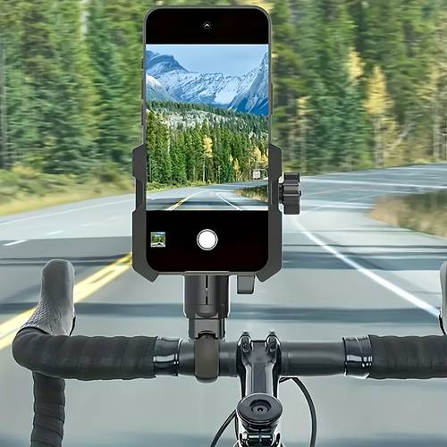 ayarlanabilir bisiklet telefon tutucu, 360° dönüş, kurulum kancası, güvenli tutuş ve 360° ayarlanabilir küre başlık - abs malzeme, siyah, bisiklet telefon bağlantısı | çok fonksiyonlu bisiklet bağlantısı | abs yapı, bisiklet aksesuarı