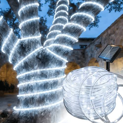 led solar tubular fairy string lights with 12 adjustable lighting 300 200 100 50 22 12 7 long intelligent light strip providing decoration for courtyard party wedding tree and festival
