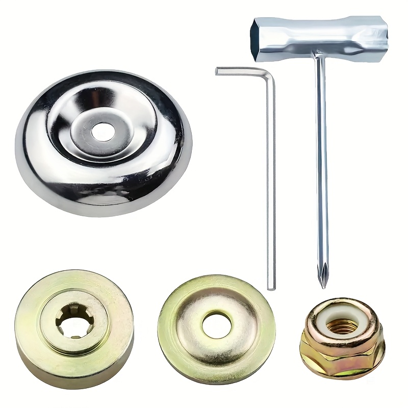 E-shop 6-teiliges Universal-Trimmerkopf-Reparatursatz – Hochleistungsstahldeckel/Muttern/Dichtungen mit Sechskantwerkzeug, Schnellwechselteile für