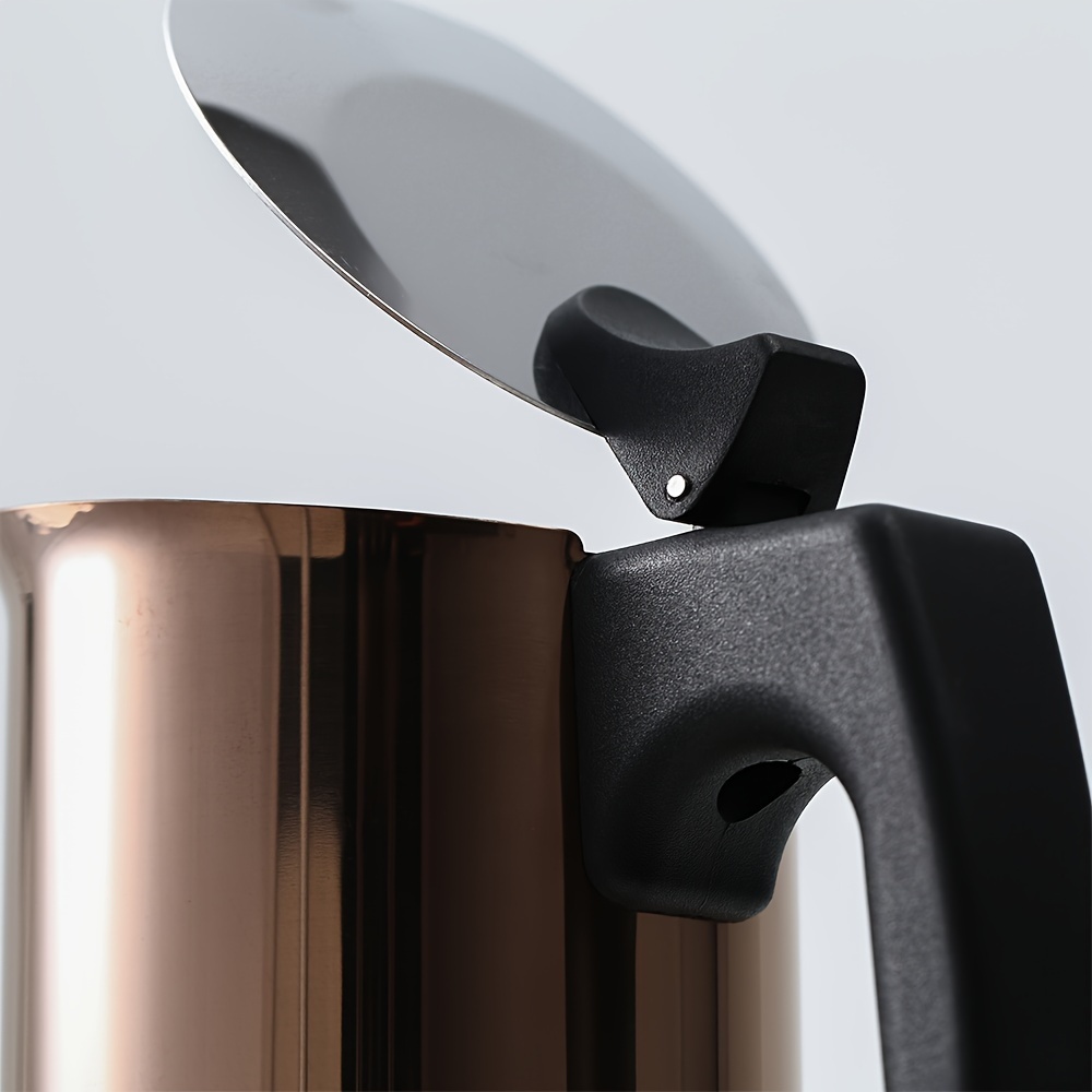 Rose Gold-Plated Italian Espresso Maker, 2/4/6/9-Cup Capacity