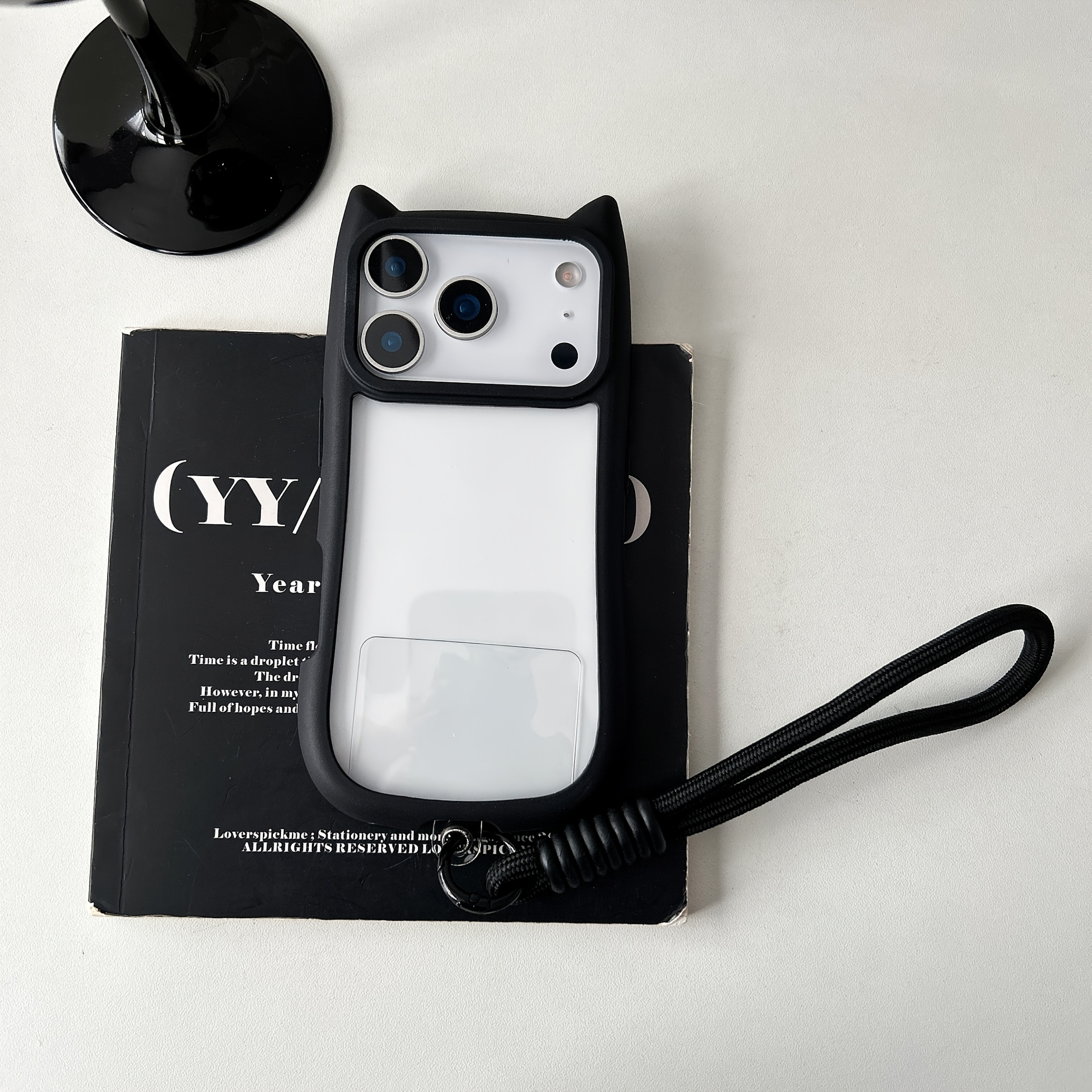 TEMU Ear Frame Transparent Strap Phone Case   Beaded Lanyard, Suitable For Iphone 17 Air, 17 Pro Max/16/15/14/13/12 Phone Case/11 Pro Max/plus/x/8/7