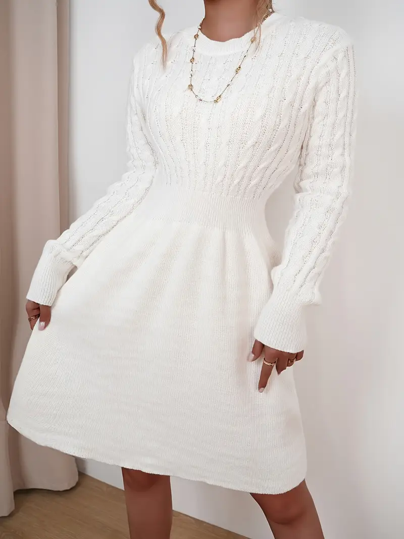 sweater for evening dress Saodimallsu Womens Long Sleeve Midi Sweater Dress Wrap V Neck Pleated A Line Fit Flare Elegant Knit Maxi Dress Beige at Amazon Women's Clothing store