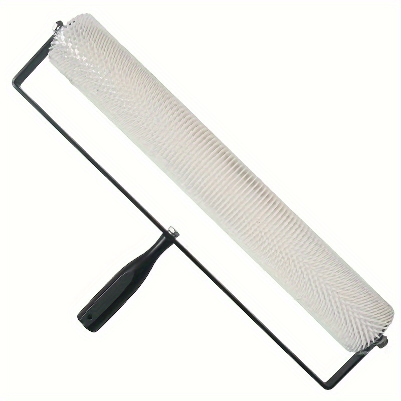 20-inch Epoxy Floor Construction Defoaming And Needle Punching Tool - Cement With Black Handle, Durable Plastic For Efficient Deflation And Leveling, Ideal For Projects, Cement Leveling Tool