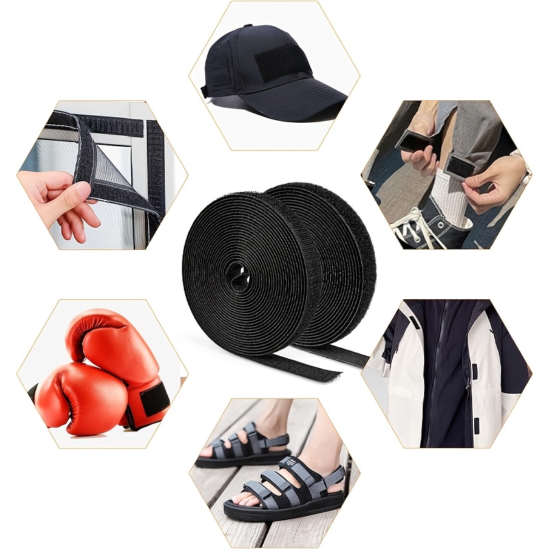 Fastening Tape Hook And Loop Cable Ties, Reusable Self-Adhesive Straps