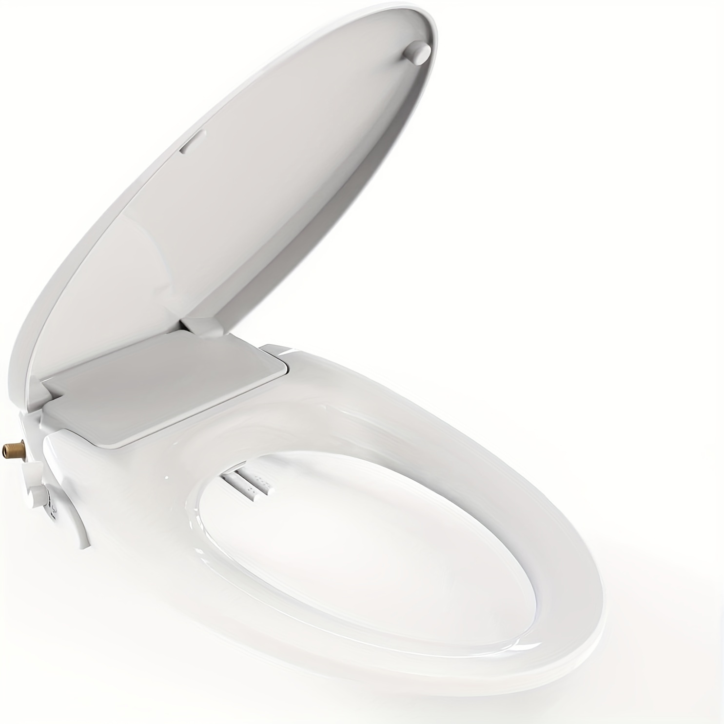 

Non-electric Bidet Toilet Seat With Adjustable Ambient Water Reclining Dual Nozzle System Seat, , White Bidet Attachment For Bathroom Toilets.