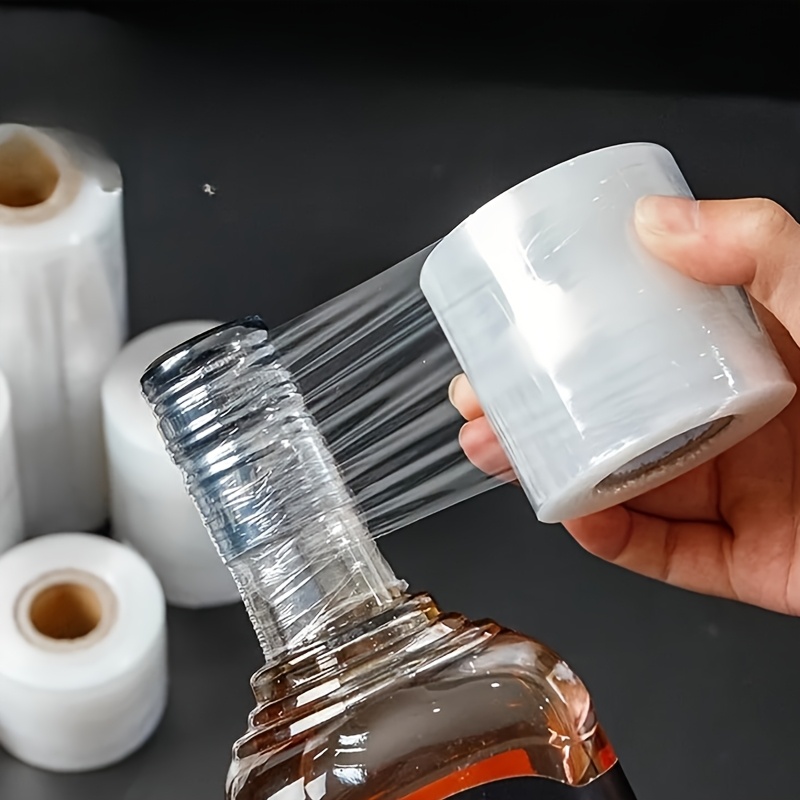 1 roll of 9055 inch stretchable shrink film non heated bottle sealing machine   for bottled packaging supplies suitable for bottles jars and can sealing film