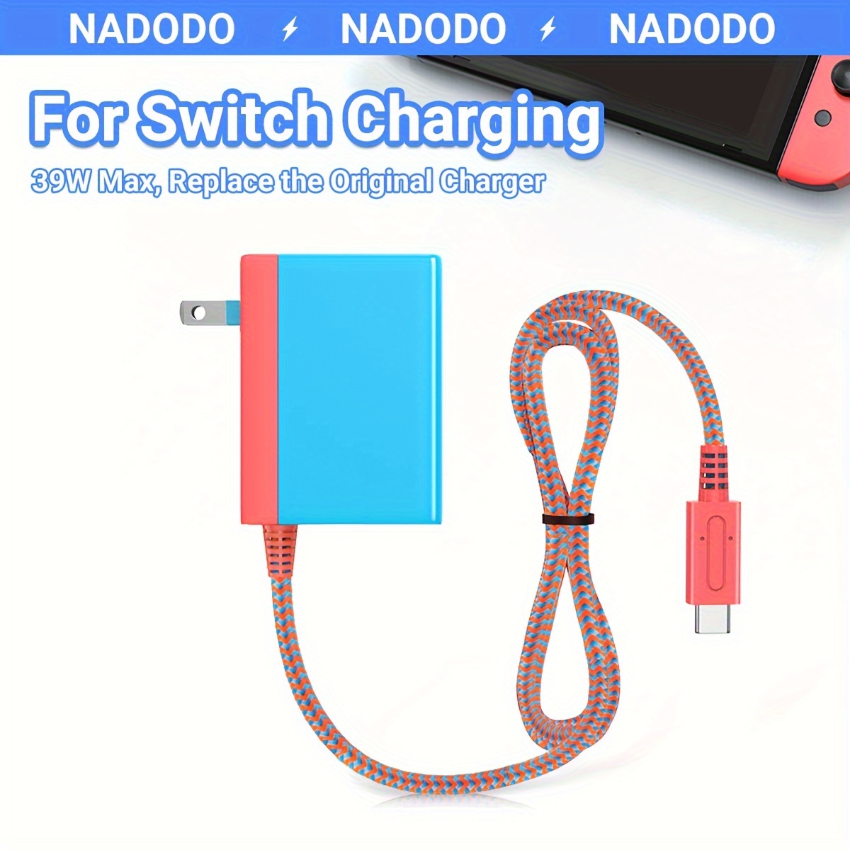 Chargeur Rapide, Adaptateur Secteur USB Type C, Compatible avec Nintendo  Switch/Switch Lite/Switch OLED/Switch Dock, Mode TV 15v / 2.6a Pris en  Charge : : Jeux vidéo