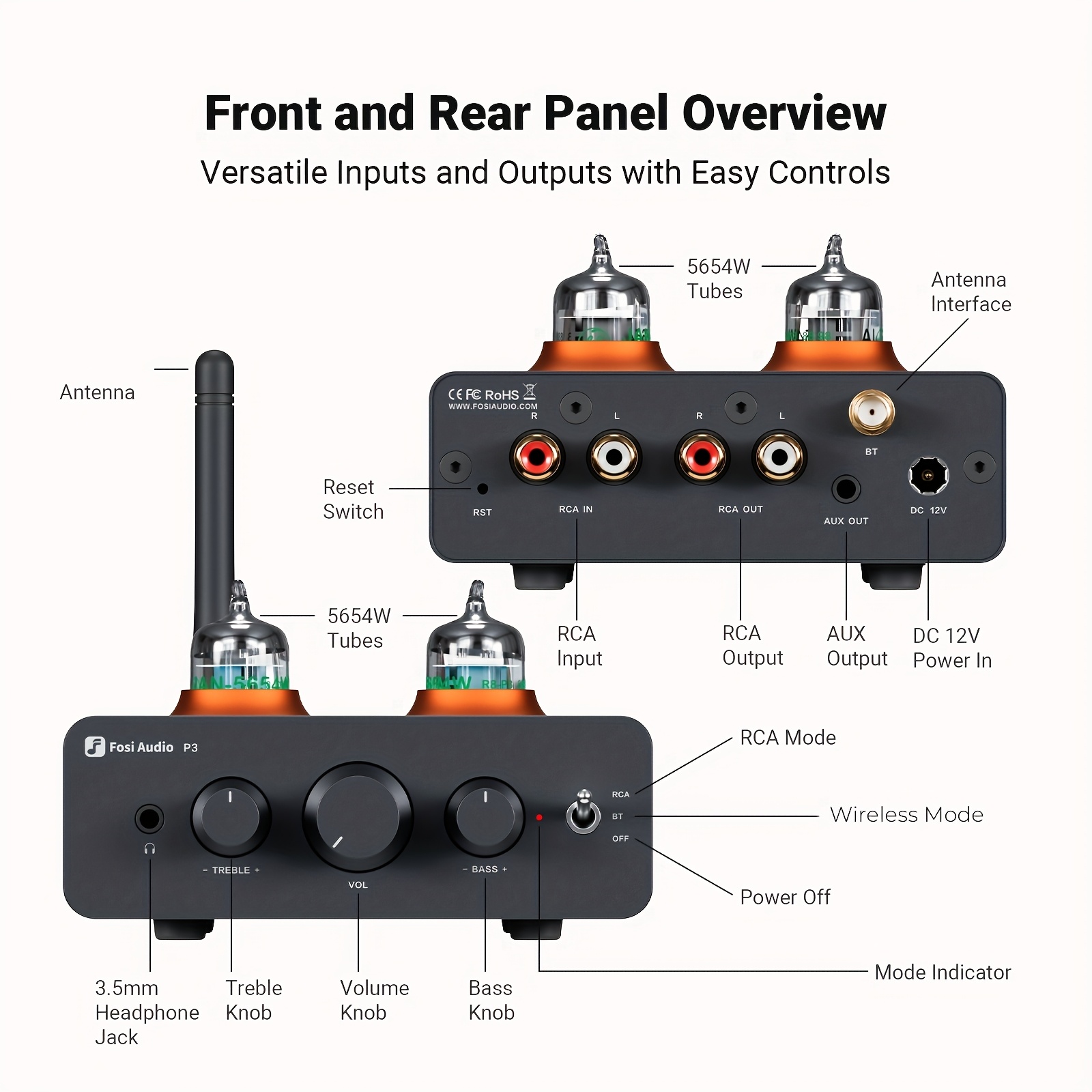 Douk Audio T4 PRO Vacuu Tube Phono Preap, Turntable Preaplifier