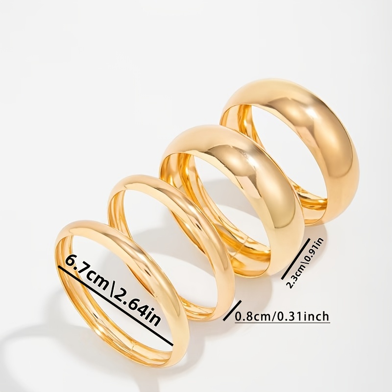 Festive Minimalist Chunky Bracelet Set, 3pc