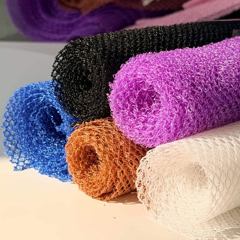 5pcs Colorful African Exfoliating Net Body Scrubber Set
