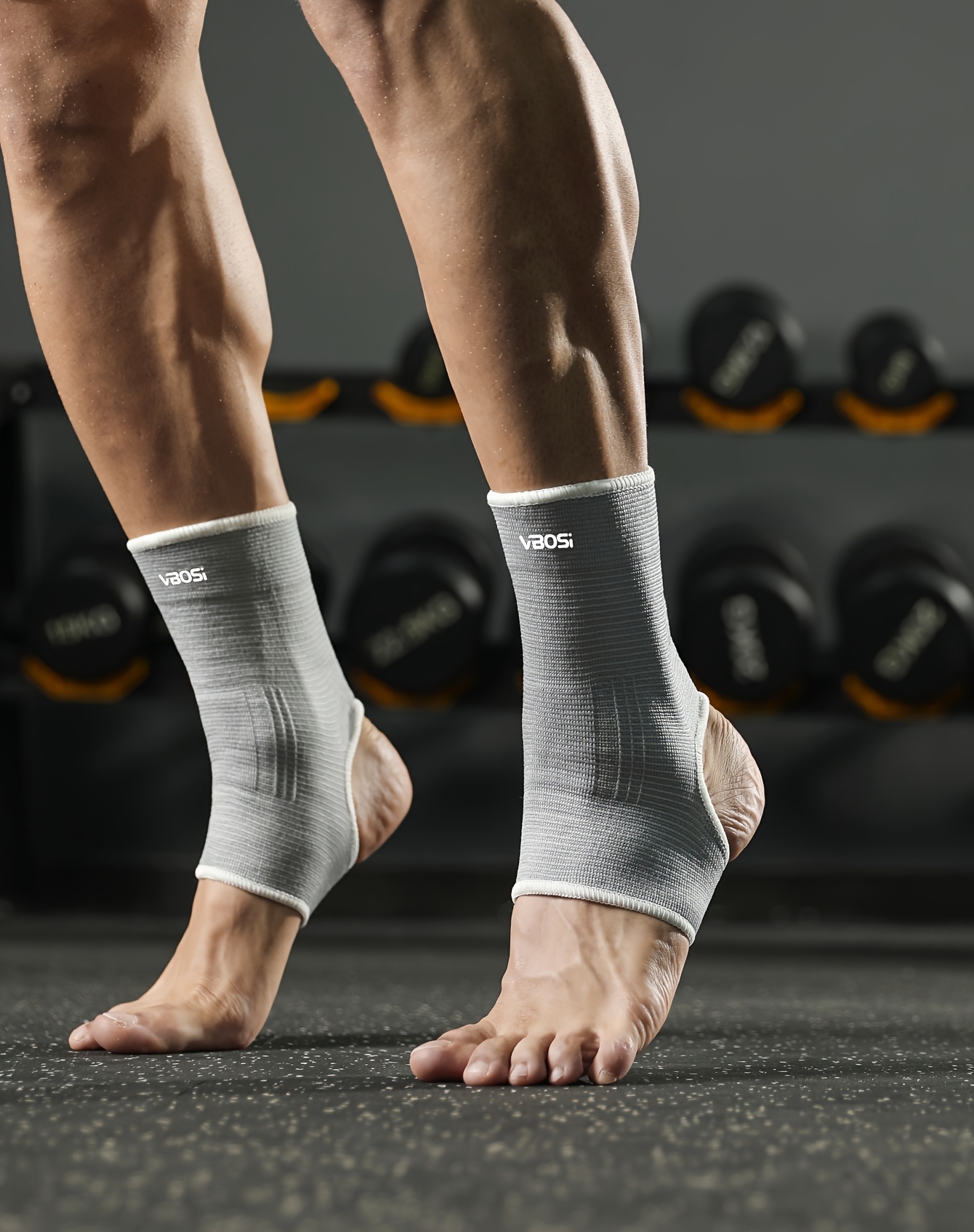 [Elastic Ankle Support] 2pcs Unisex Elastic Ankle Support Sleeves | 1 Pair for Running Basketball Cycling Gym Training, One Size