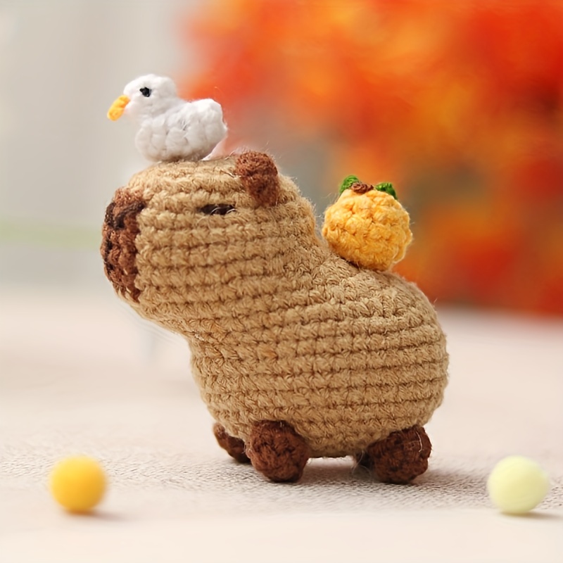 

Diy Craft Kit For Crocheting A Capybara Small Animal.