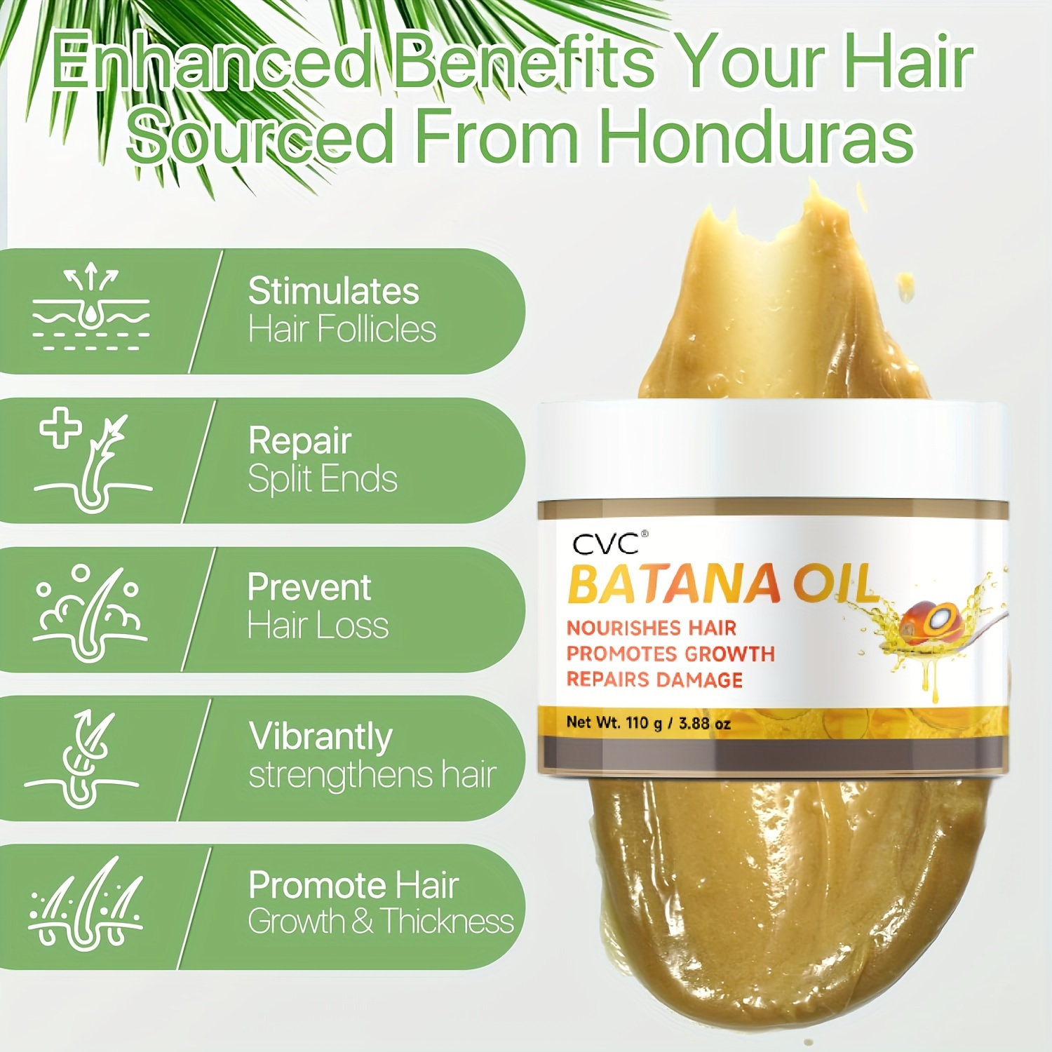 Unisex Adult Hair Mask With Batana Oil Hair Growth Repair Paste 110g