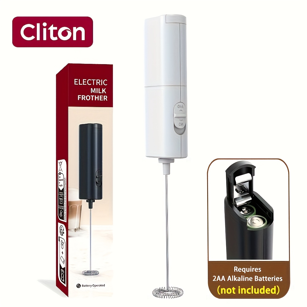 Batteur à Œufs Électrique Rechargeable 1500 MAh - Mousseur à Lait Portable 5 Vitesses Avec 2 Fouets Melangeur Boisson Inox