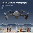 para principiantes e88 con cámara 480p - wifi habilitado, video real, sin cabeza, y aterrizaje con un solo botón, volteos de 360°, estuche portátil incluido