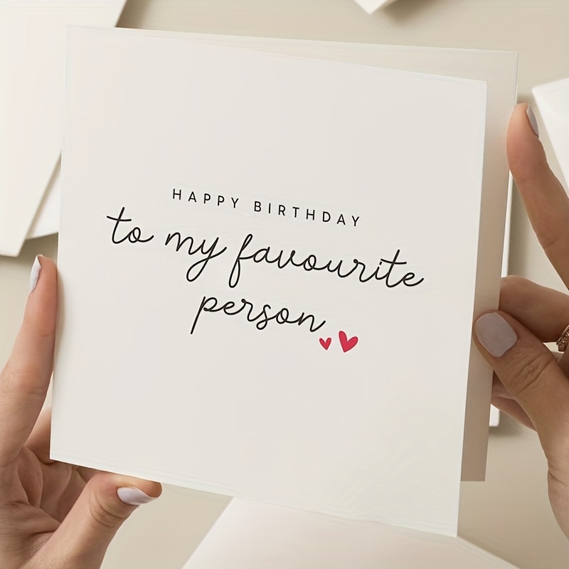 

Carte d'Anniversaire pour Votre - Parfaite pour Petit Ami, Mari, Petite ou Femme - Papeterie de Qualité Supérieure & Emballage Cadeau, pour Ma Personne Préférée