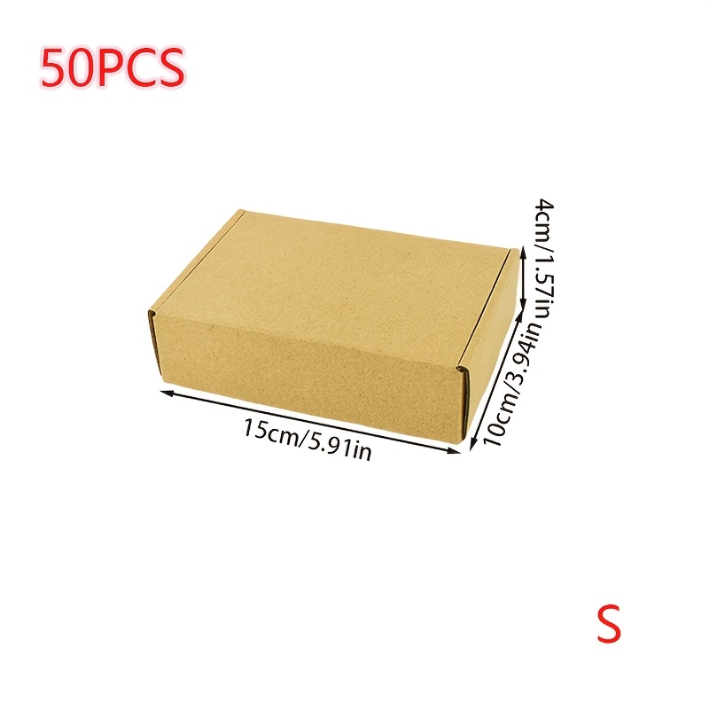 Image of Gift For Her/him 50pcs Brown Paper Gift Box Packaging Christmas Wedding Gift Handmade Packaging Multiple Sizes