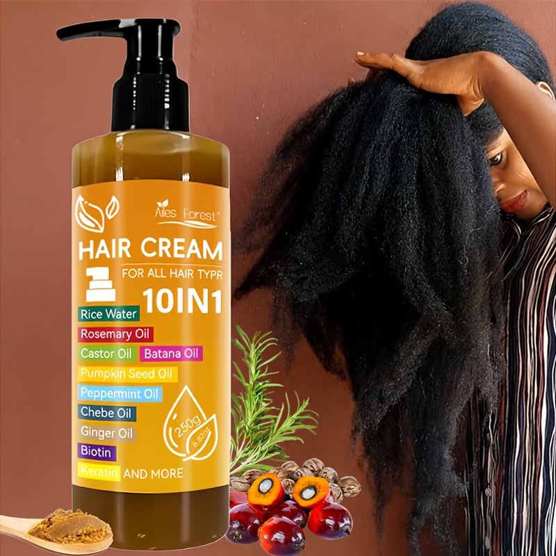 TEMU 10-in-1 Hair - High Permeability Hair Care Film, Containing Batana Oil, Rosemary Oil, Castor Oil, Biotin, Keratin, Ginger, Scallop Oil, Mint,