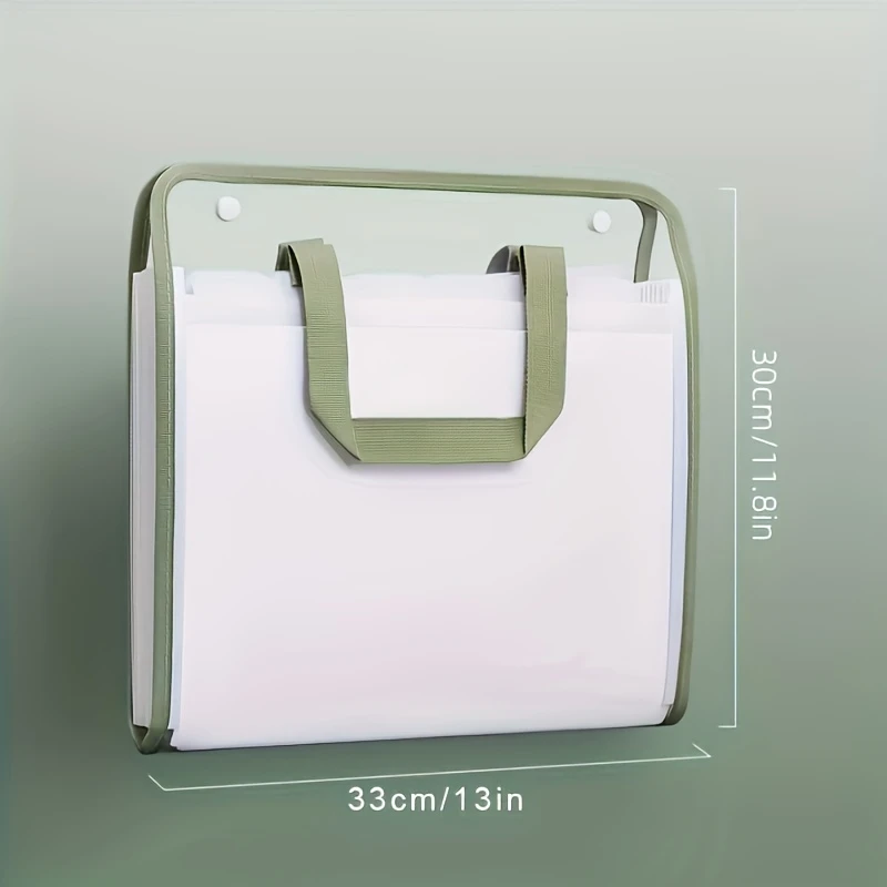 13 pocket expanding file organizer waterproof a4 document holder with transparent front 13 pockets durable abs plastic portable handheld storage for students office use pink office supplies storage stylish organizer sturdy handle construction storage organizer details 4