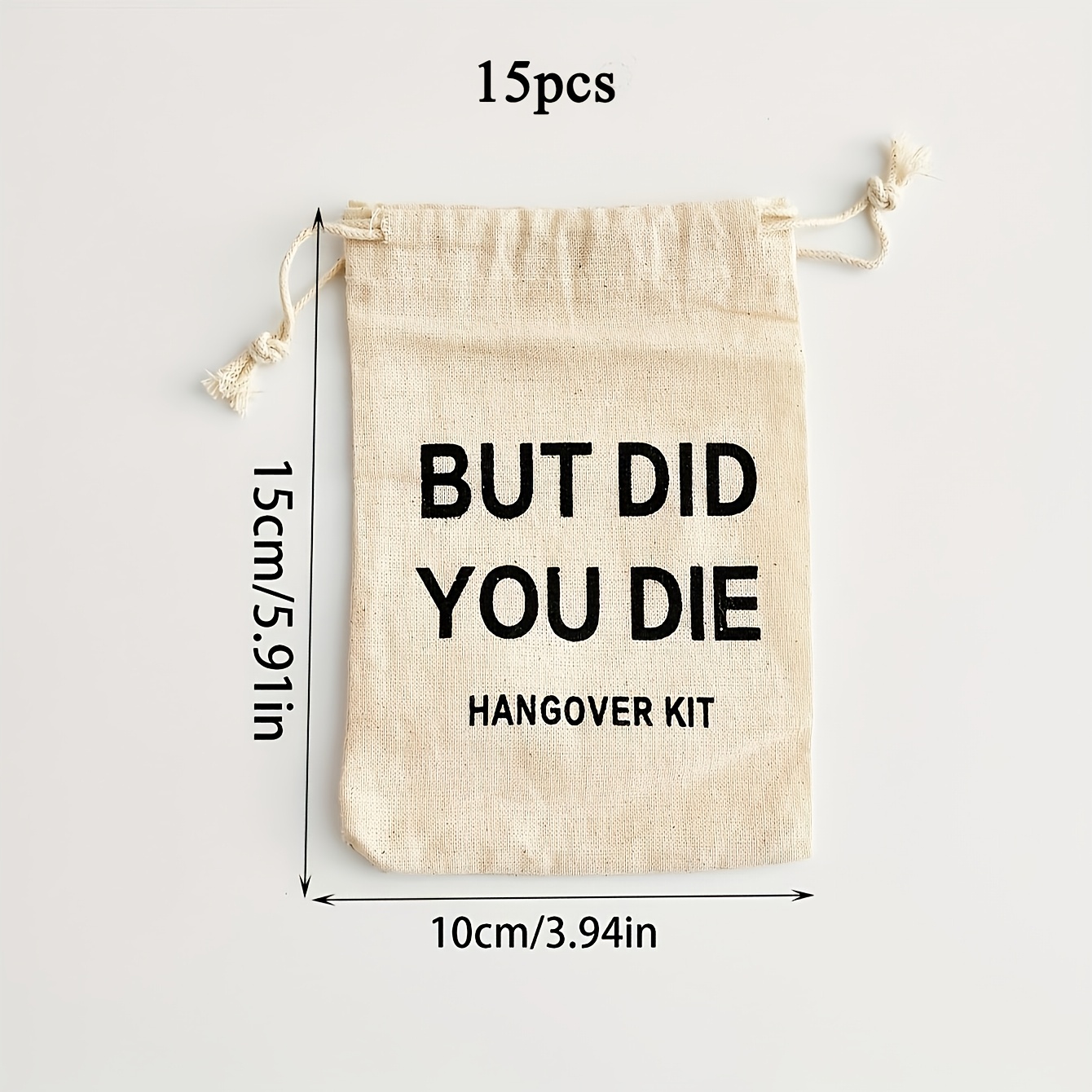 E-shop 15-teiliges "Aber bist du gestorben?" -Kit – Khaki- für Hochzeits- & Partygeschenke, für Single-Feiern, Erste-Hilfe-Verpackung,