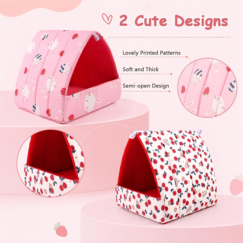Heatable Washable Guinea Pig Bed House with Removable Pad