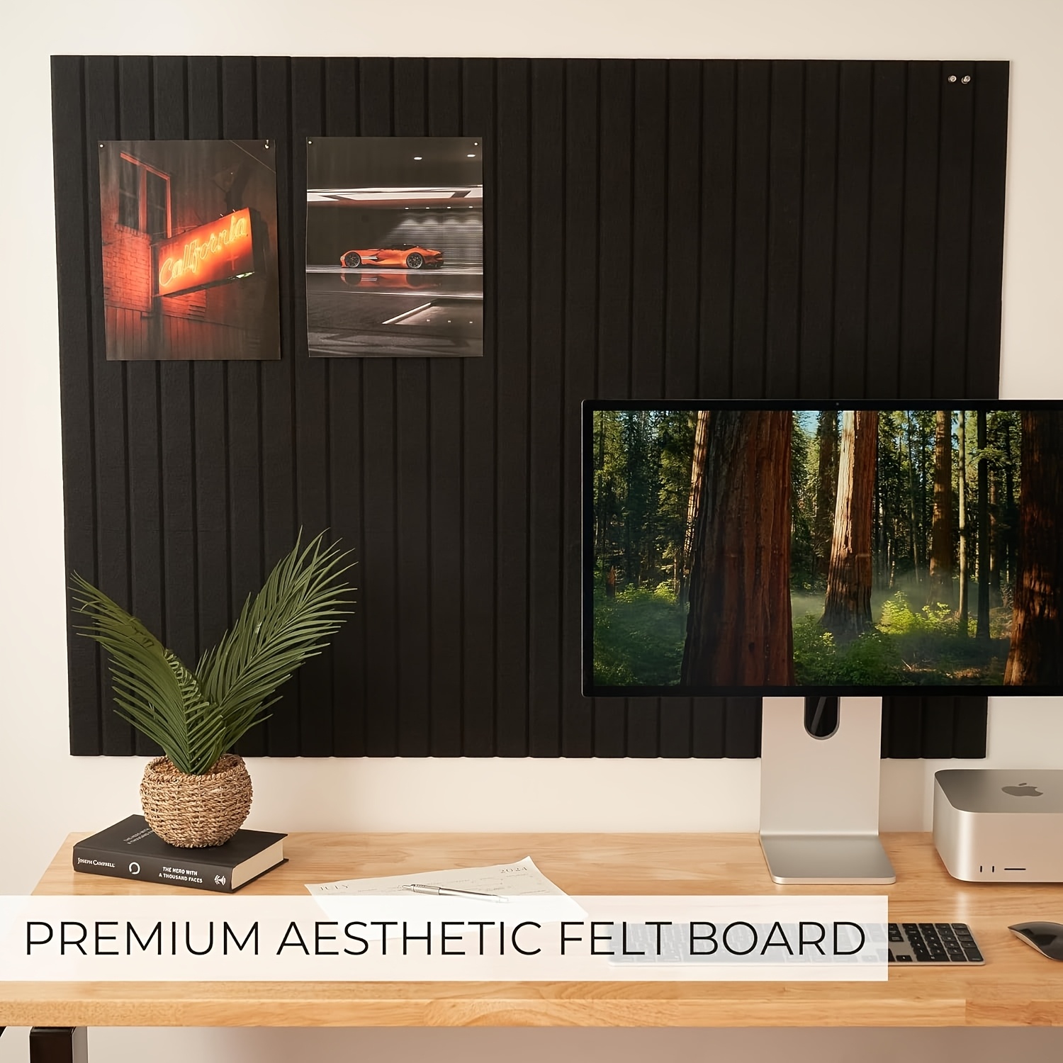 6-teilige Kork- & Filz-Pinnwand-Set – Je 30 X 30 Cm, Selbstklebend & Schalldämmend – Perfekt Für Büro, Küche Oder Homeoffice