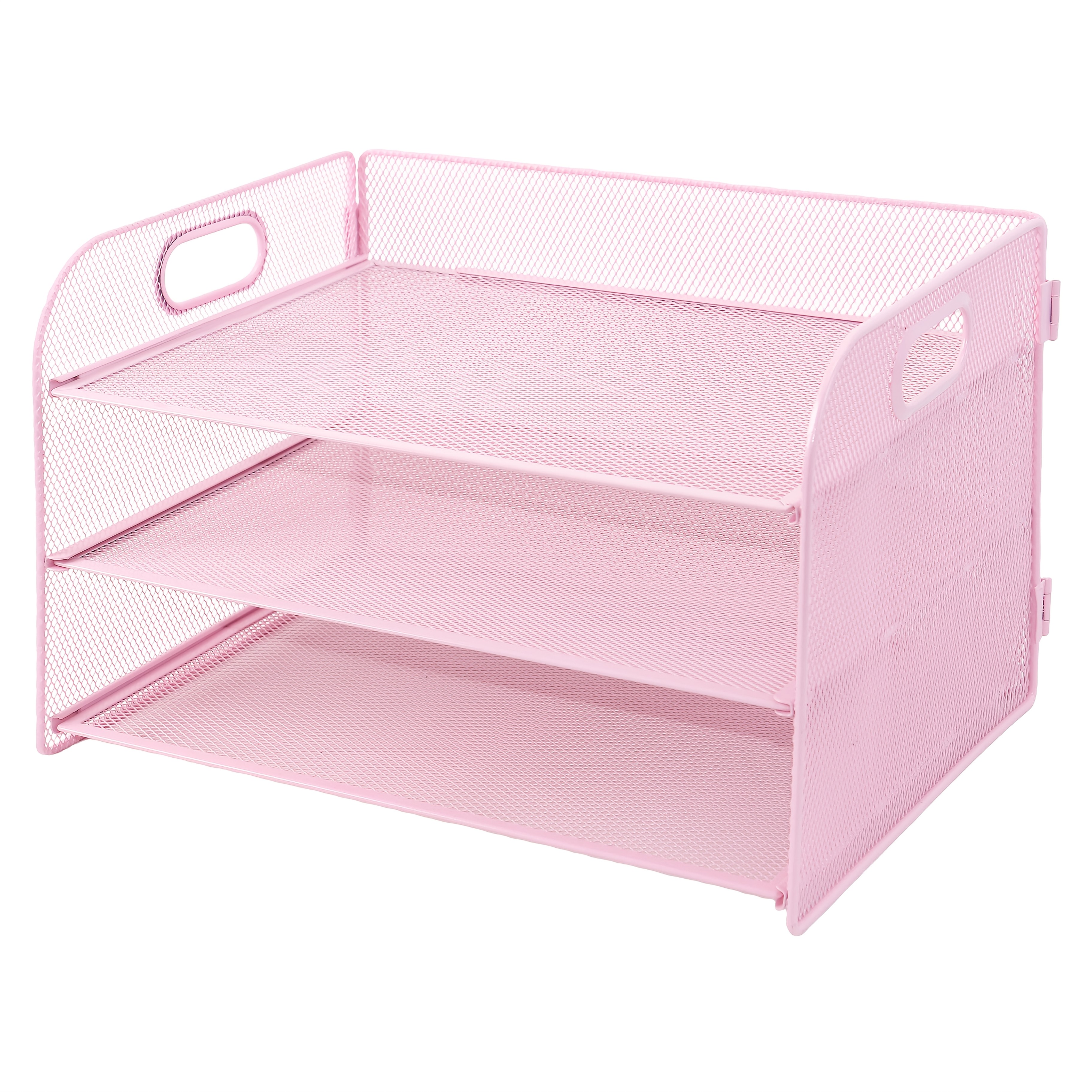 TEMU Desktop Iron Mesh File Organizer With 2 Handles, Single Pack