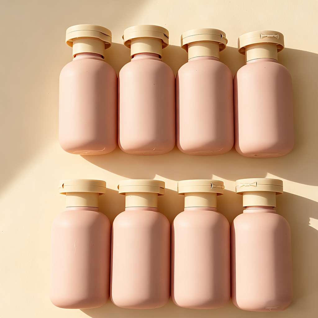 TEMU Lot de 8 flacons à lotion dépolis avec bouchons antidérapants et rechargeables - Convient pour savon pour , gel douche, contenants de soins de ,