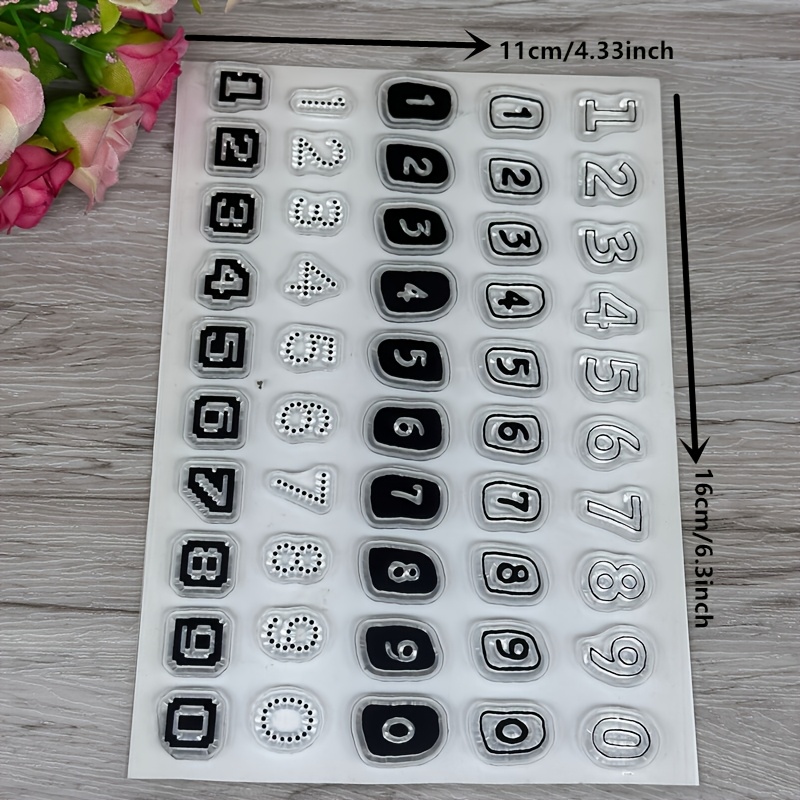 Number Stacking Clear Stamps Scrapbooking Stamps Paper Card Decoration Photo Gift