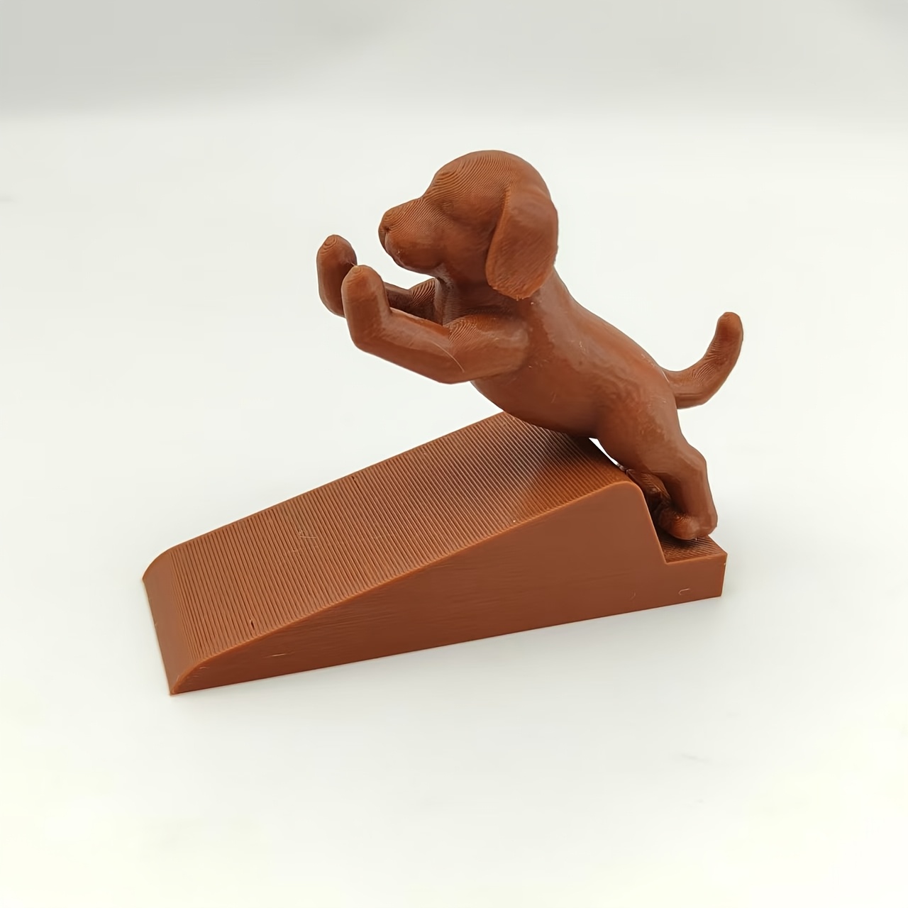 Image of 1pc Cute Puppy Door Stop, Three-dimensional Labrador-shaped Door Wedge, Non-slip Ramp For Holding, Prevents Doors From Closing And Hands. In Simple White/pink Options, Suitable For Bedrooms