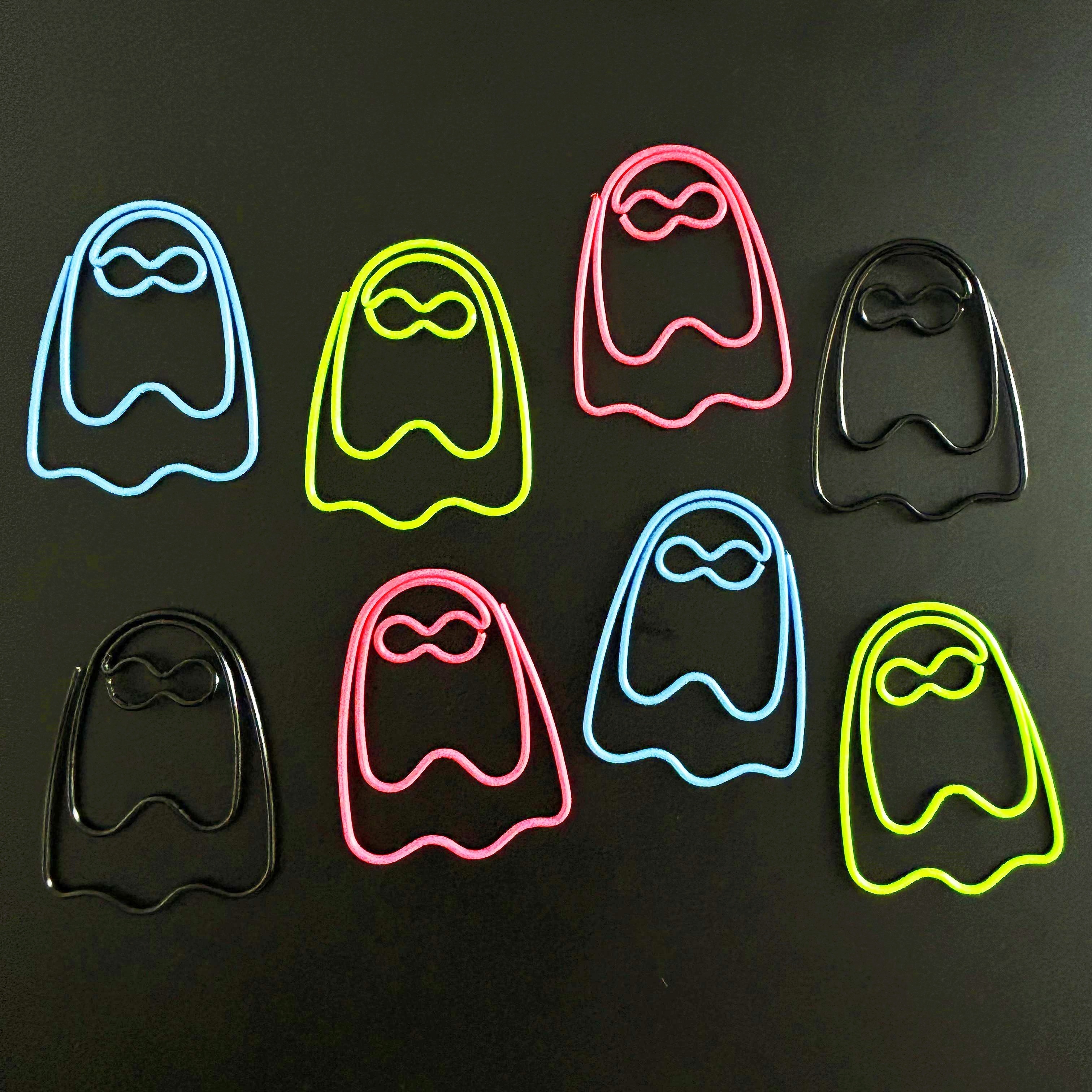

30pcs/60pcs Ghost-shaped Paper Clips Funny Cute Metal Paper Clip Bookmark For School, Gift And Office Supplies
