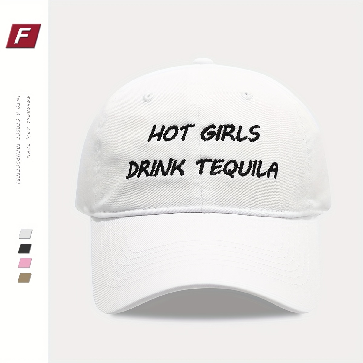 Letter Embroidery Baseball Cap, Comfortable & Washable