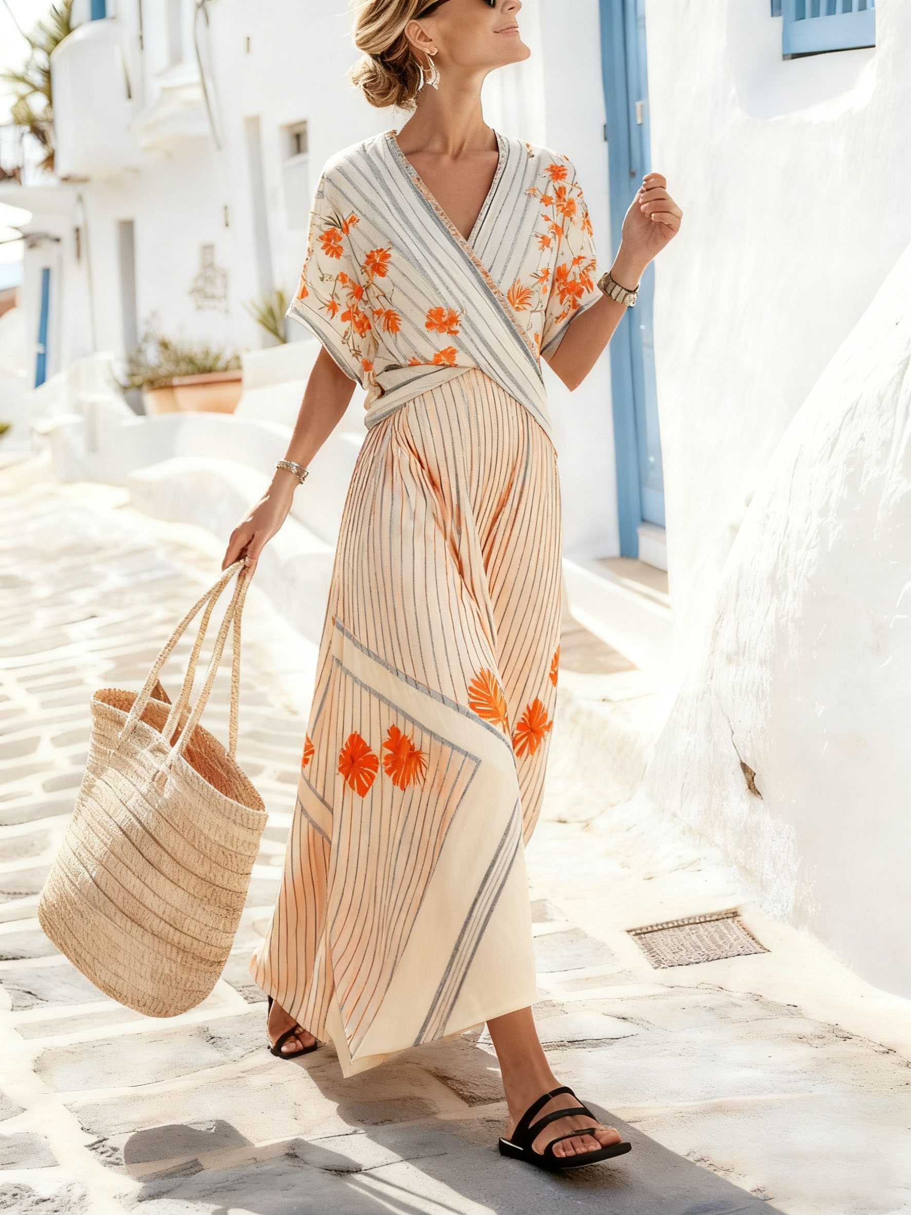 formal wrap dress sold on Temu United States