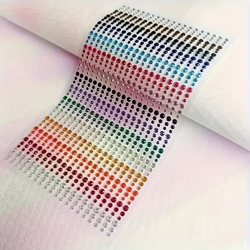 1 sheet 900pcs face gems 15 colors 3d acrylic diamond stickers self stickers sheets embellishments for christmas crafts body nail makeup details 1