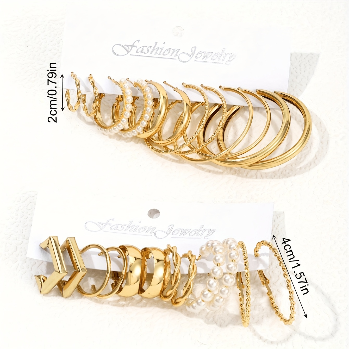 Conjunto de Pendientes Bohemios Geométricos Cuadrados y Redondos Grandes, 12-24-36 piezas, con Incrustaciones de Perlas de Imitación y Diseño de Flores Huecas, Joyería Diaria Versátil para Mujeres en Todas las Estaciones, Regalo Ideal para Fiestas