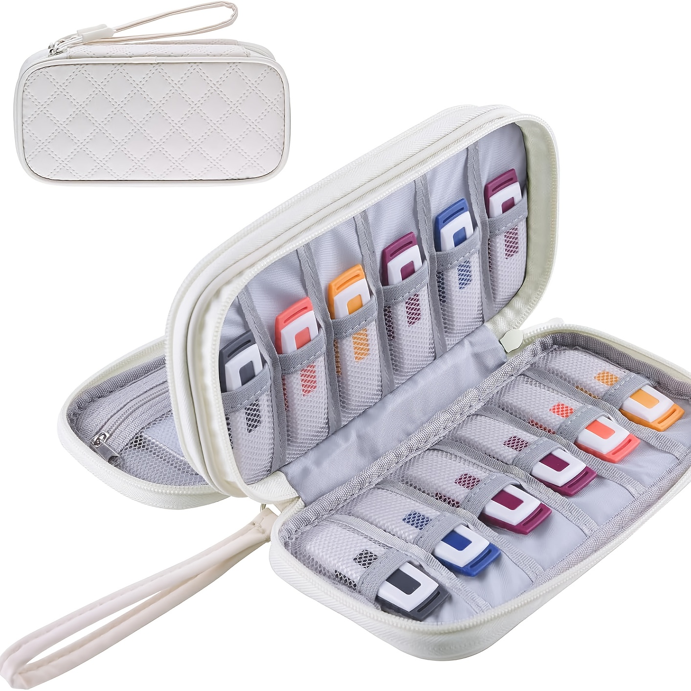 TEMU Small Usb Storage Pouch, Carrying Case Organizer For Usb Flash Drive//jump Drive