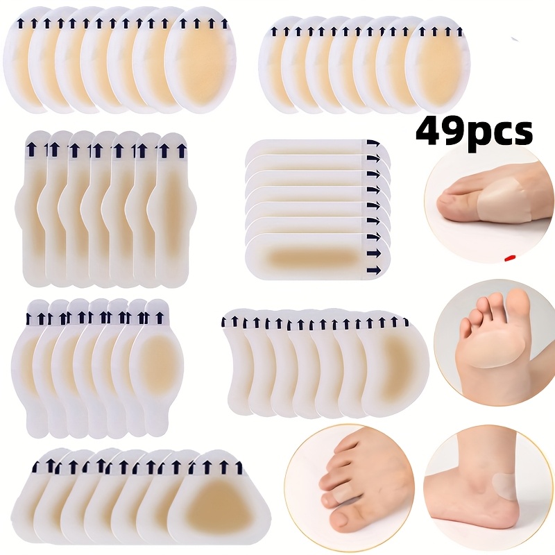 21/35/49pcs Waterproof Gel Blister Pads, High Heels Heel Pads, Heel Pads For Athletic Shoes, Hydrogel Heel Pads