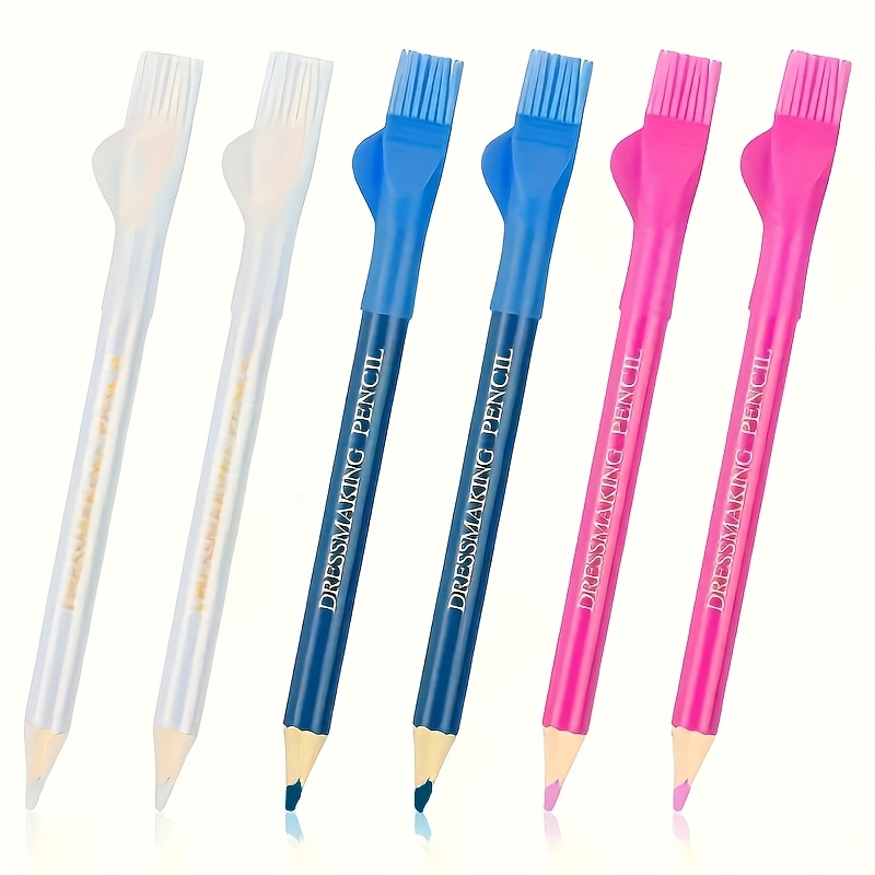 E-shop 6 Stück wasserlösliche Nähstift - Schneiderstift mit wasserlöslichem Tinte, für Handnähen auf Stoff, einfaches Einfädeln für DIY, Quilten,