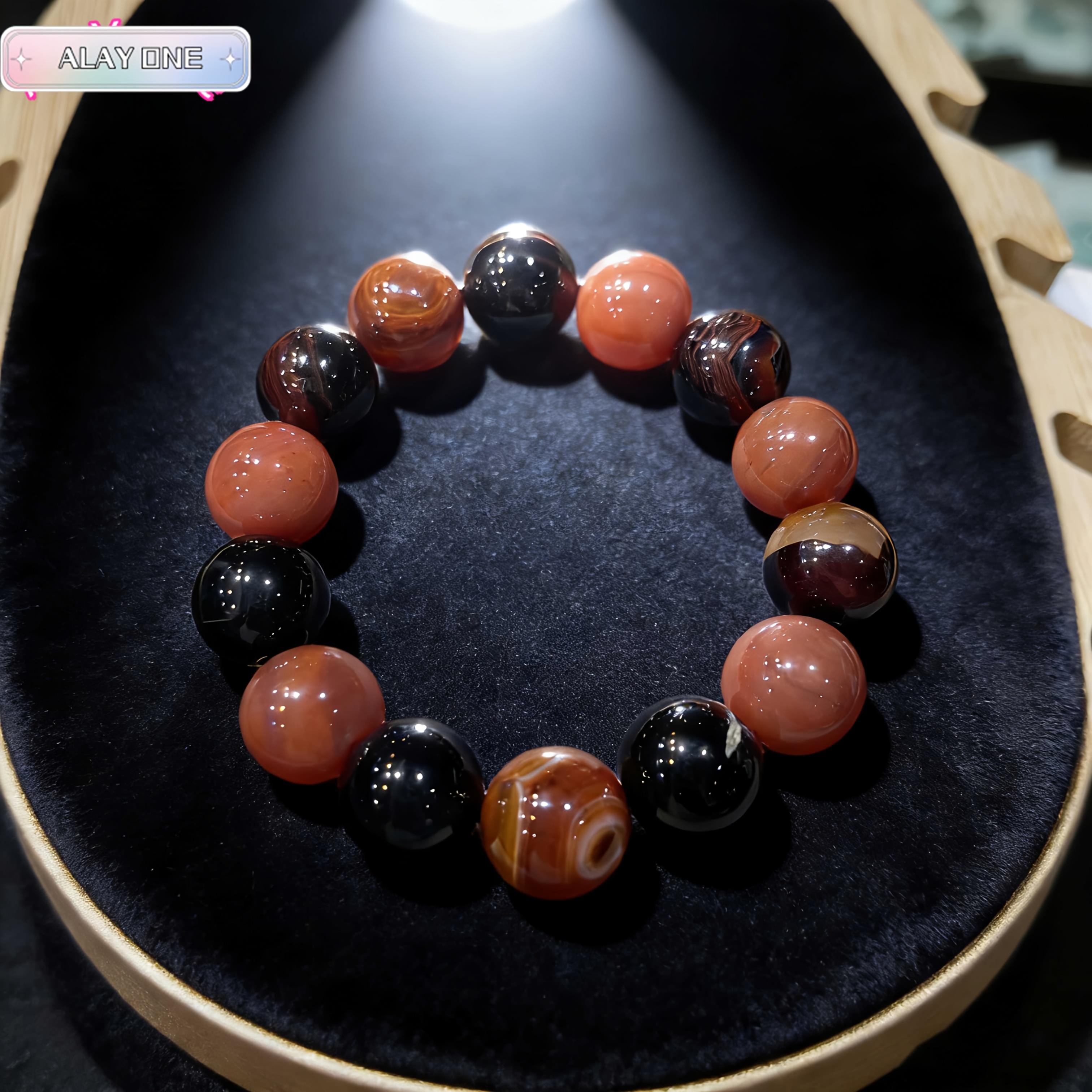 Natural Sugar Agate Bracelet, Autumn-Winter Accessory