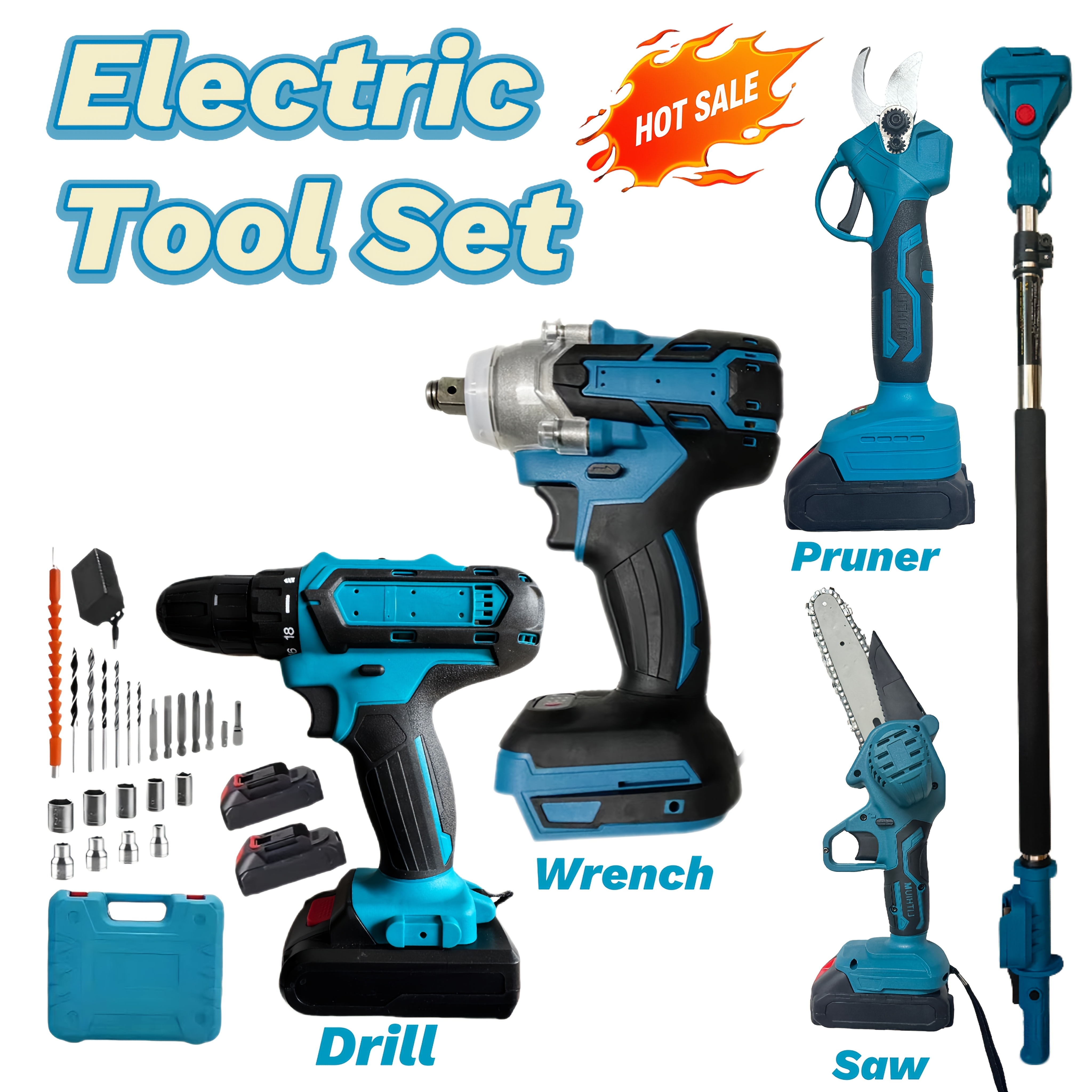 Cordless Power Drill DEKO PRO 12V Cordless Drill Set Compact