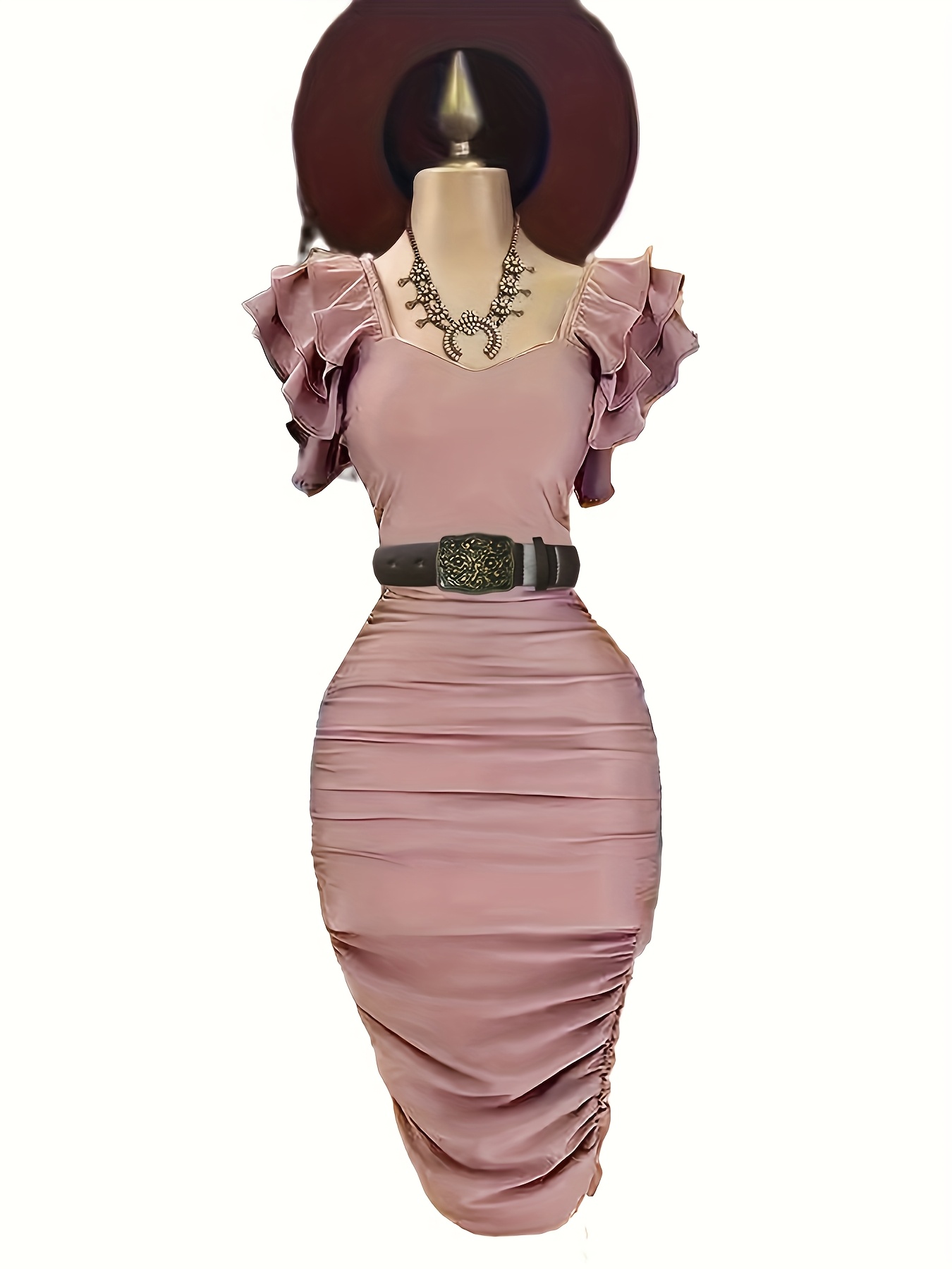 long sleeve lace crochet dress Montego brand:one summer QW8006 - Sheath V-Neck Lay flat to dry Size:40b