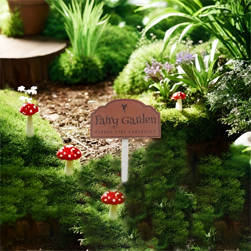 

Fairy Garden Sign: Wooden With Fairy Design - Suitable For Indoor Use